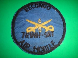 Hand Sewn Patch US 6th Cavalry Rgt 5th Squadron RECONDO From Vietnam War Era - Picture 1 of 3