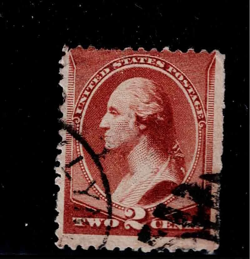 US Scott #210, Single 1883 Washington 2c FVF Used - Image 1 of 1