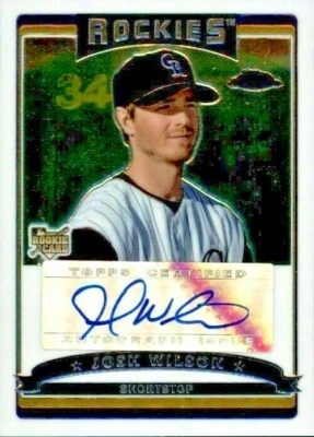 2006 Topps Chrome Josh Wilson AUTOGRAPH RC #351 Colorado Rockies - Image 1 of 2