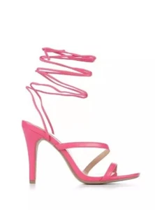 My Delicious Shoes Shop Heels Sandals Bright Pink Size 10 New in the Box - Picture 1 of 5