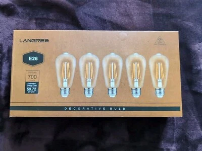 Langree Led Decorative Bulbs 60 W Equivalent 700 Lumens E26  5 pk Non-Dimmable - Image 1 of 2