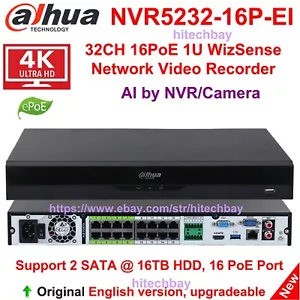 Grabadora de video WizSense WizSense Dahua NVR5232-16P-EI 32CH 16PoE 2SATA 4K AI 32MP NVR - Imagen 1 de 7