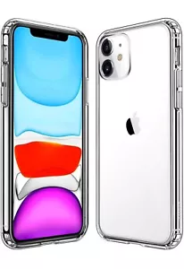 Mkeke kompatibel für iPhone 11 Hülle, klare stoßdämpfende Stoßstangen