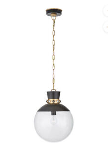 VISUAL COMFORT JULIE NEILL LUCIA LARGE PENDANT IN BLACK AND GILD JN5051MBK/G-CG