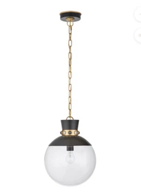 VISUAL COMFORT JULIE NEILL Light MEDIUM PENDANT IN BLACK AND GILD JN5051MBK/G-CG - Image 1 of 4
