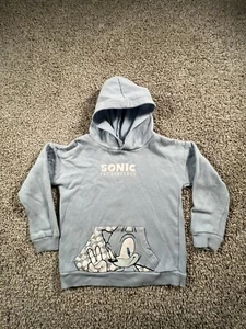 Sonic The Hedgehog Baby Blue Hoodie Sweatshirt Kids Size S - Picture 1 of 10