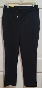 NWT Dalia Solid Black pants Narrow Leg Sits At Waist Size S DRAWSTRING - Picture 1 of 7