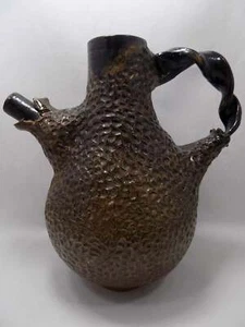 Brocca ceramica artistica brutalista di Eugenia Meltzer 1996 SPEDIZIONE GRATUITA USA! - Foto 1 di 10