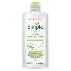 Simple Kind To Skin Micellar Cleansing Water 200 ml FREE SHIPPING - Picture 1 of 11