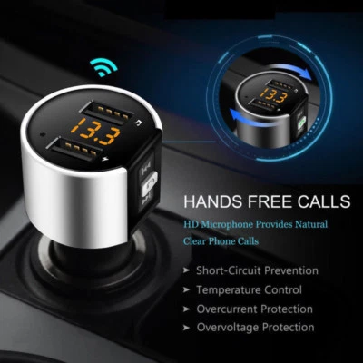 KFZ Auto Bluetooth FM Transmitter MP3 Player 2USB Stick SD AUX Freisprechanlage - Bild 1 von 4