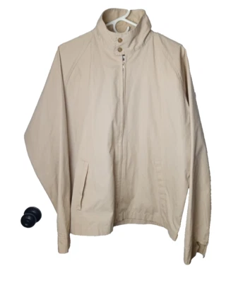 Chaqueta cortavientos Walnut Creek para hombre cremallera completa beige vintage talla L Foto 1 de 4