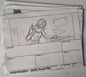 POLTERGEIST ORIGINALPRODUKTION GEBRAUCHTE KUNST STORY BOARD STATS CARL ALDANA 25 Seiten - Bild 1 von 14
