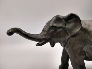 Art Deco 1920’s GCK Co. NY Spelter Metal Dark Patina Elephant. Perfect. - Picture 1 of 13