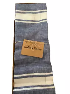 Set of 4 Navy and White Linen Placemats NEW - Picture 1 of 2