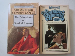 SHERLOCK HOLMES by SIR ARTHUR CONAN DOYLE LOT 2 PAPERBACKS Memoirs Adventures - Picture 1 of 1
