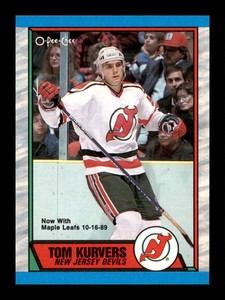 1989-90 O-Pee-Chee Tom Kurvers #9 New Jersey Devils NM