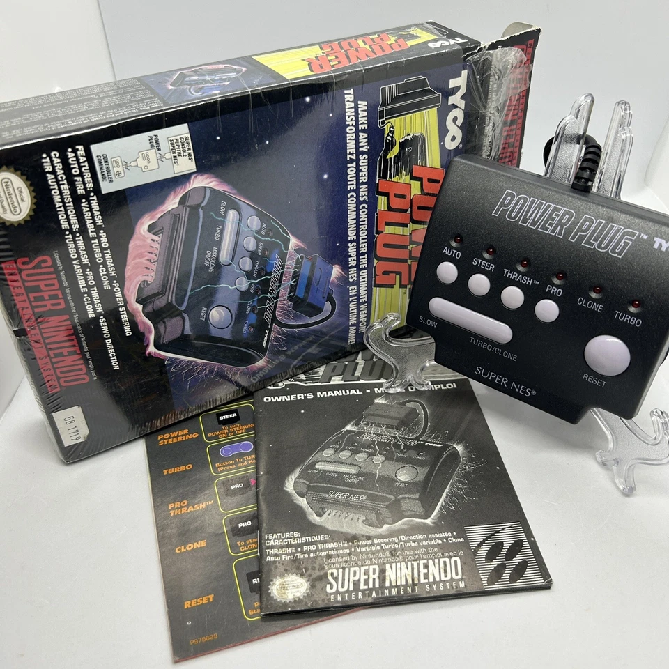 TYCO Power Plug, Super Nintendo SNES Adapter - Complete CIB With Box/Manual - Image 1 of 4