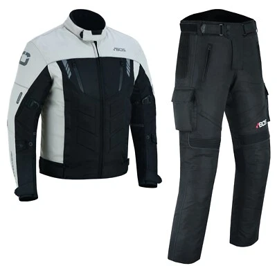 B:O:S Herren Motorradkombi Biker Motorrad Textil Kombi wasserdichte Jacke und Hose