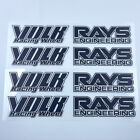 New Black Jdm Japan Rays Engineering Volk Racing Te37 Wheel Decals Sticker 8pcs