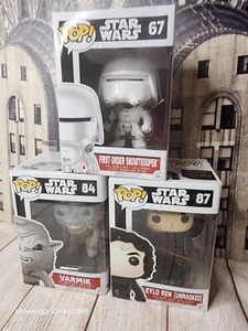 Funko Pop! LOTTO 3 Star Wars serie 84, 87, 67 Varmik, Kylo, Snowtrooper - Foto 1 di 6