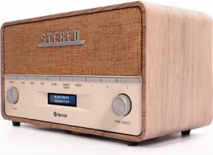Vintage Style DAB+ & FM Radio With Bluetooth, Denver DAB-36 Lightwood - Picture 1 of 8