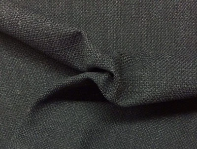 BALLARD DESIGNS TRILBY BASKETWEAVE CHARCOAL FURNITURE FABRIC BY THE YARD 56"W - Image 1 of 4