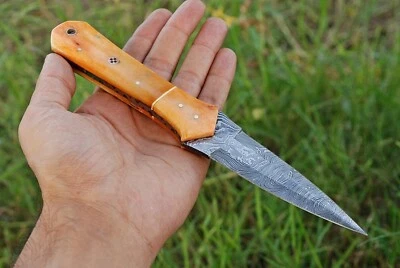 EDC CUSTOM HANDMADE HUNTING DOUBLE EDGE FIXED BLADE DAGGER SURVIVAL KNIFE X270 - Image 1 of 4
