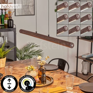 LED Dimmbar Pendel Leuchten Hänge Lampe Holz Ess Wohn Zimmer Beleuchtung rund - Bild 1 von 10