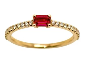 Tiffany & Co. Novo Horizon Ruby & Diamond 18k Rose Gold Ring w/Box Case US4.5 - Picture 1 of 8