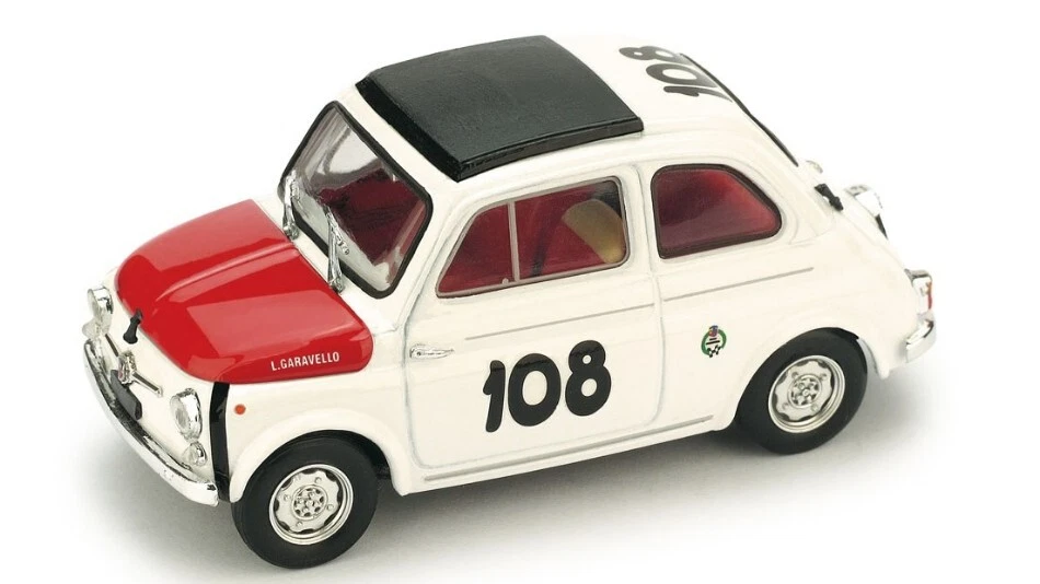 Brumm FIAT 595 Abarth Coppa Gallega 1965 Leonardo Durst R479 Scala 1/43 251489