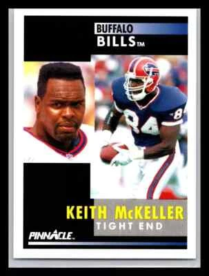 1991 PINNACLE Football #163 - KEITH McKELLER, Buffalo Bills / Outside Linebacker - Image 1 of 2