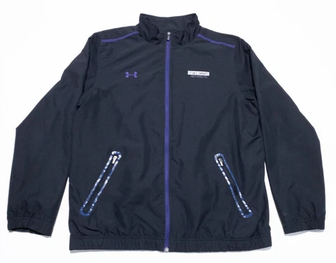 Northwestern Wildcats Jacket Men's Large Under armour Team Issue Full Zip Black Cover