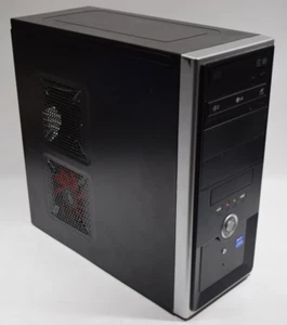 Vintage PC Windows XP/7 Dual Boot Retro Gaming 4GB/1.2TB/SSD Duo E8400 w/gamepad - Picture 1 of 16