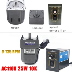 Regolatore Riduzione Velocità Variabile Elettrico Motore AC Ingranaggio 25W 110V 135~0RPM 10K - Foto 1 di 11