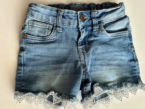 Denim Shorts w/ Adjustable Waistband Girls Size 7 - Picture 1 of 5