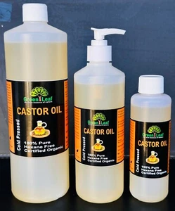✅Castor Oil Organic 100% Pure,cold pressed,Hexane Free 100ml 500ml 1000 ML✅ - Picture 1 of 26