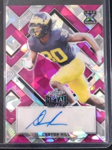 2022 Leaf Metal Daxton Hill Purple Ice 7/10 Refractor Auto Rookie BENGALS #BADH1 - Picture 1 of 5