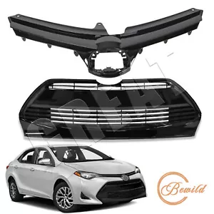 For 2017 2018 2019 Toyota Corolla L LE XLE CE Front Upper Bumper Grill Grille - Picture 1 of 15