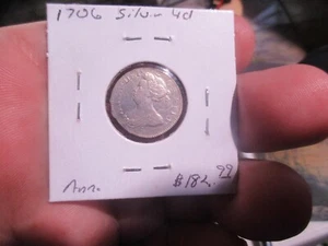 Britain - 1706 Silver 4 Pence - Anne - Picture 1 of 2