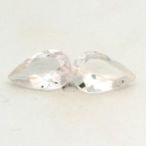 0.65Ct 2 PCS UNTREATED LIGHT PEACH PINK MORGANITE GEMSTONE FROM BRAZIL - Picture 1 of 1