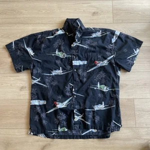High Seas Trading Co Hawaiihemd Herren 2XL Kampfflugzeuge Gesichter Made in USA - Bild 1 von 14