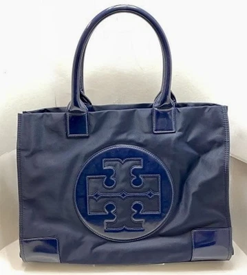 ¡Casi nuevo! Bolso de Mano Tory Burch "Ella" Azul Marino con Bolsa Protectora Antipolvo de Marca Foto 1 de 4