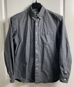 J Crew Shirt Men’s Size M Seersucker Gray Button Down Long Sleeve - Picture 1 of 8