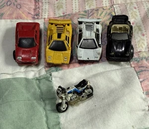 Micro Machines Lamborghini White Yellow BMW K100 Bike Porsche 911 Ferrari Cars - Picture 1 of 8