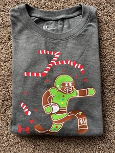 Boys Youth Under Armour Long Sleeved Shirt Size 6 Christmas Collection Football - Picture 1 of 3