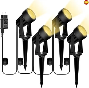 Bomcosy Focos de Jardín Alimentados Por Red, Luces de Paisaje de 14 M, 3000 K  - Imagen 1 de 7