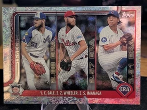 2025 Topps Series 1 - League Leaders Chris Sale, Zack Wheeler, Shota Imanaga... - Picture 1 of 2