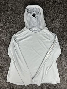Columbia Pullover Womens XL Gray Hoodie PFG Performance W/ Ponytail Hole - Picture 1 of 8
