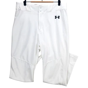 Pantalones de chándal Under Armour HeatGear para hombre L 32" entrepierna blanco reforzado rodillas logotipo - Imagen 1 de 12