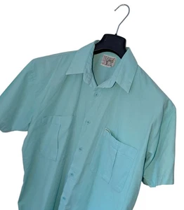 CAMICIA uomo WRANGLER rara vintage MADE IN HONG KONG manica corta acqua taglia L-XL - Foto 1 di 10